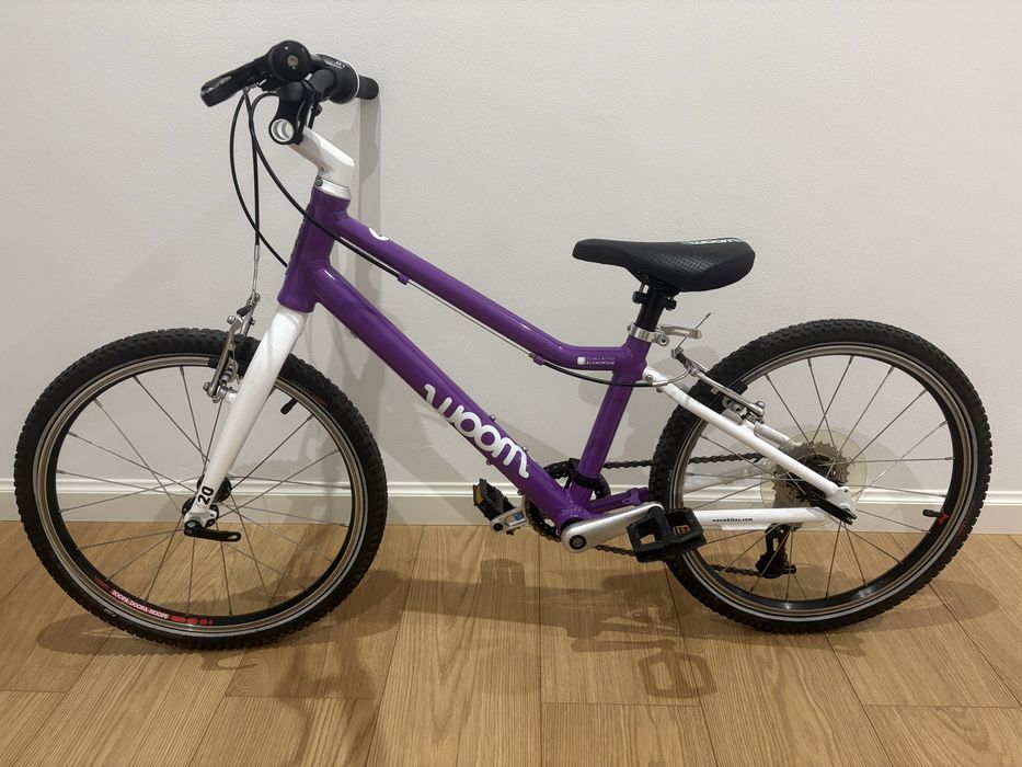 Rower Woom 4 stan bdb kola 20cali Fioletowy