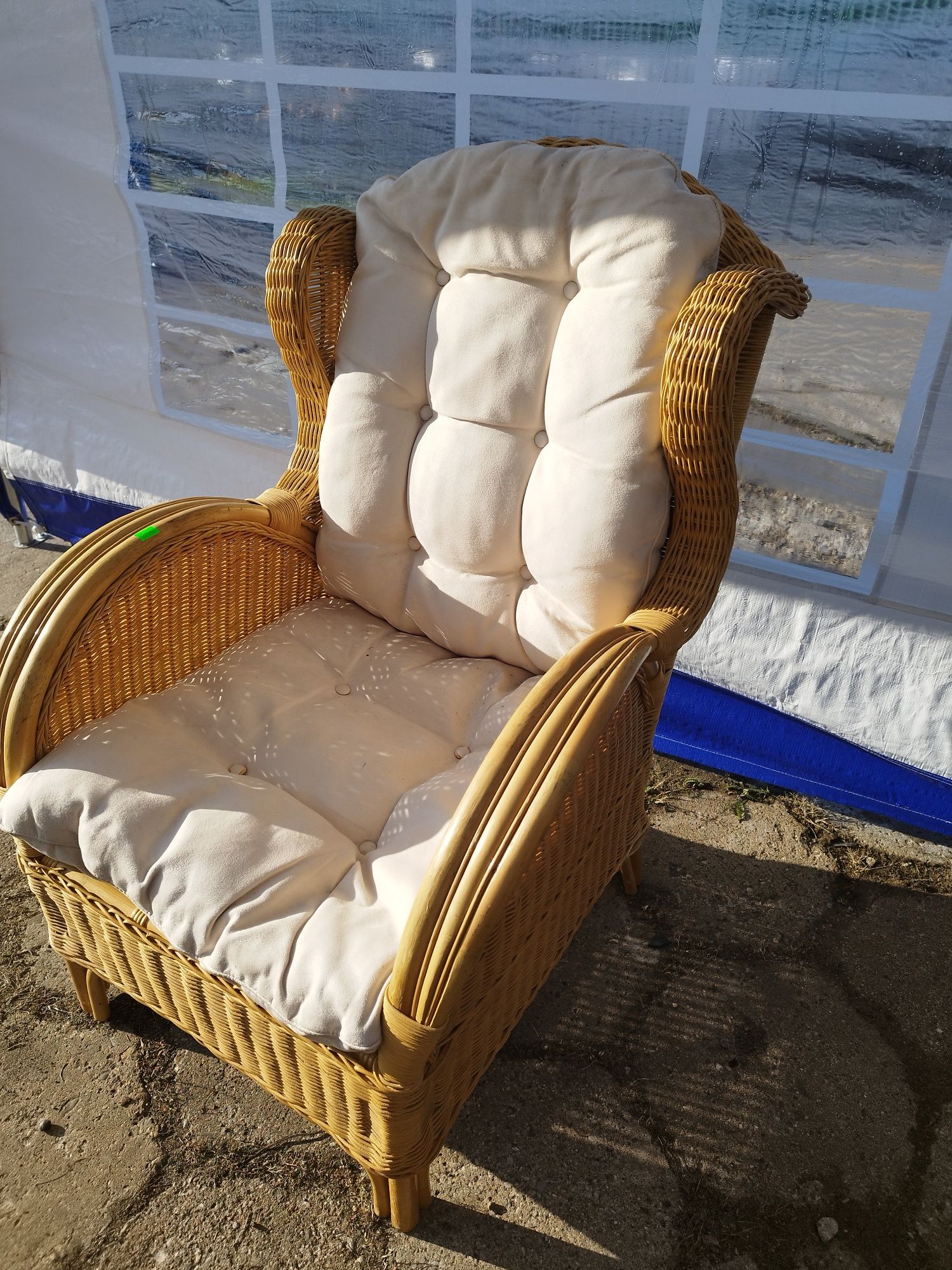fotel rattanowy tarasowy salonowy Tron Vintage