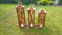 Lampion drewniany z drewna latarenka drewniana wysylka