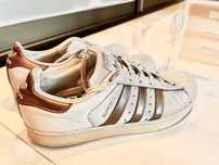 Adidas Superstar biale zlote paski rozm 40