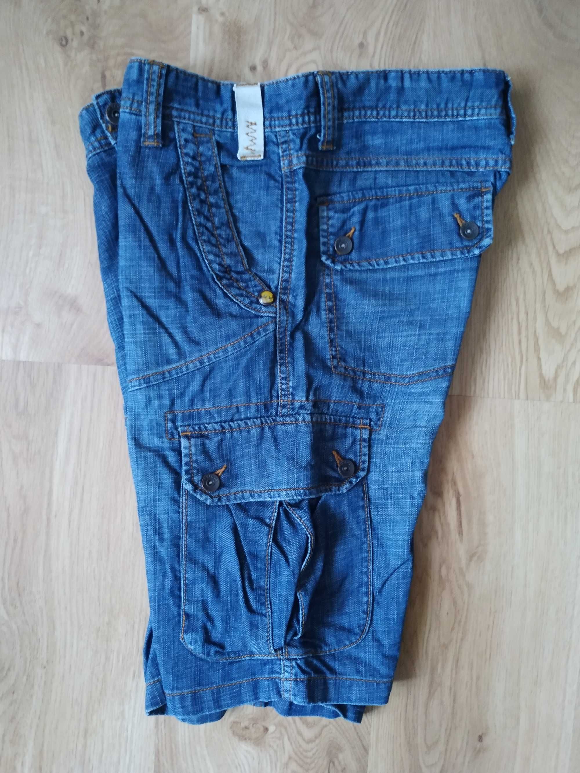 Granatowe Krótkie Spodenki Jeansowe Szorty Chłopięce Tom Tailor Size M