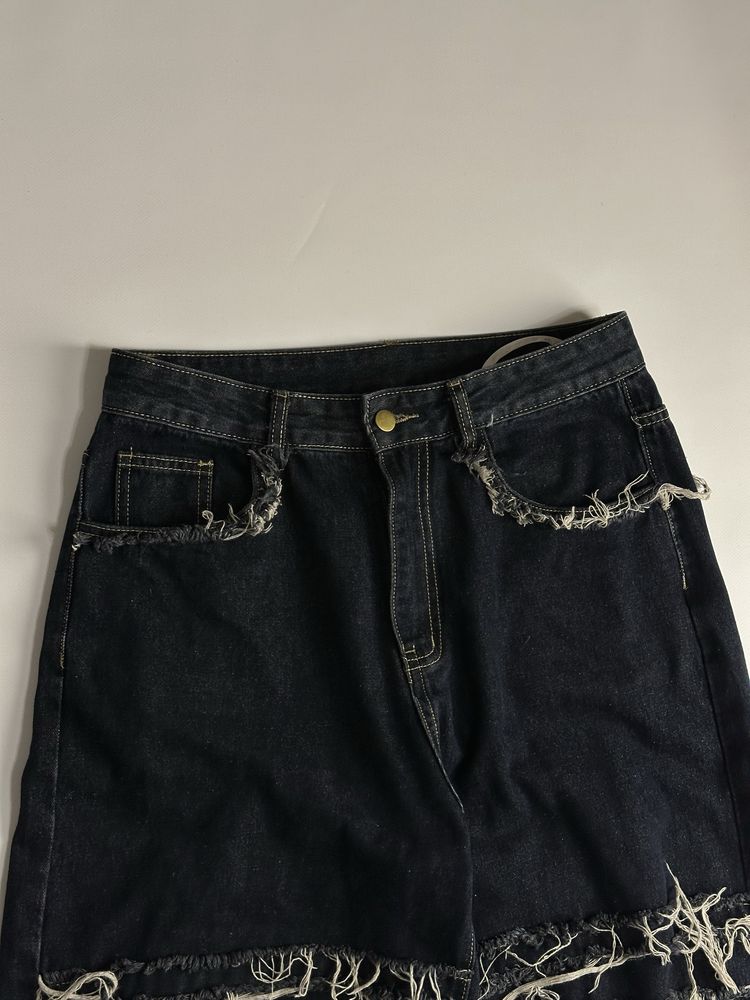 Джинсы рваные opium archive custom distressed синие кастом сині джинси