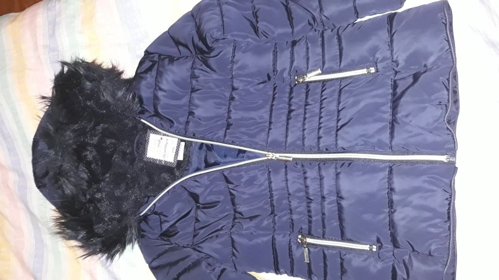 Kurtka granatowa płaszczyk zimowa Nike płaszczyk dziewczęca 122 128