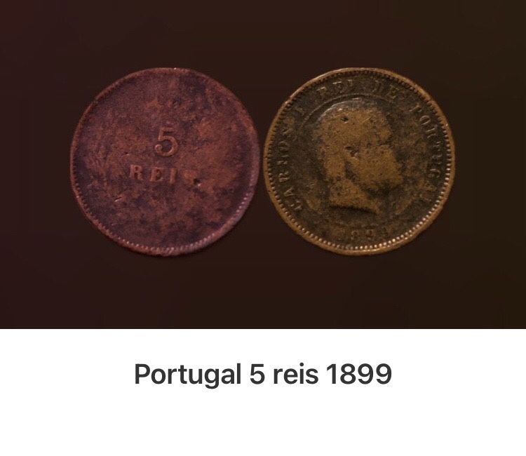 Moedas de 5 e 10 Reis 1883 / 1884 / 1899