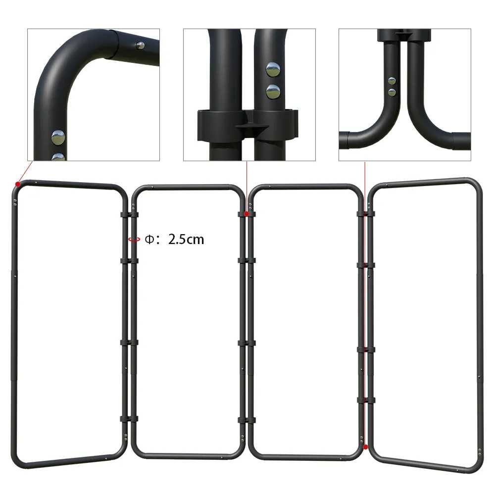Fundo portátil 2,4x4m com estrutura dobrável - verde, preto, branco