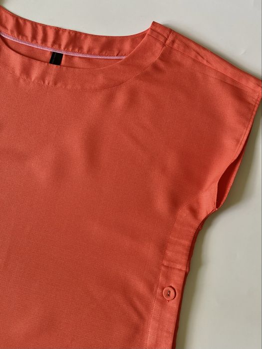 Pomarańczowa letnia sukienka mini, styl retro, Vero Moda M/38