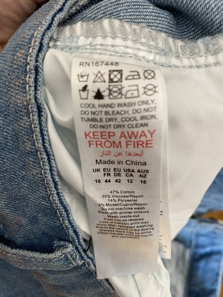 Spodnica jeans maxi nowa z metka rozmiar 16