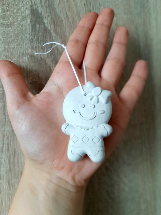 Figurki gipsowe do malowania, pierniczki, prezent na Mikołajki, Święta