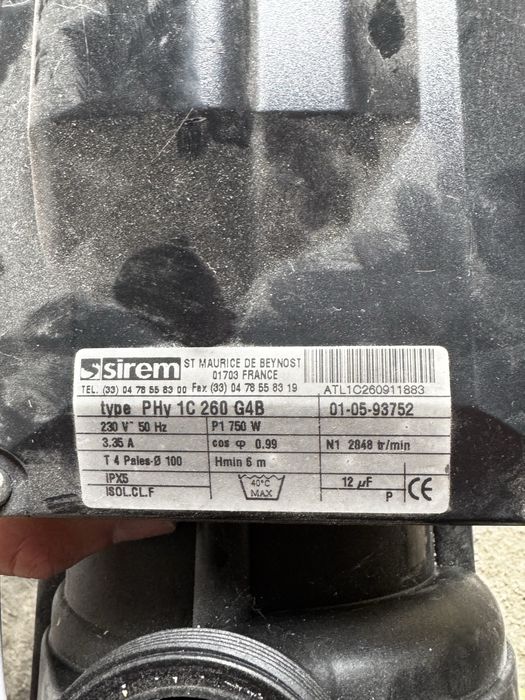 Pompa sirem PHy 1C 260 G4B