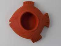 ceramiczny autorski świecznik ryba figura figurka