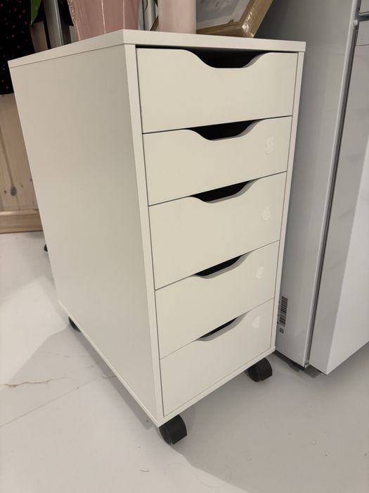 Szafka IKEA Alex komoda biała na kółkach dokumenty