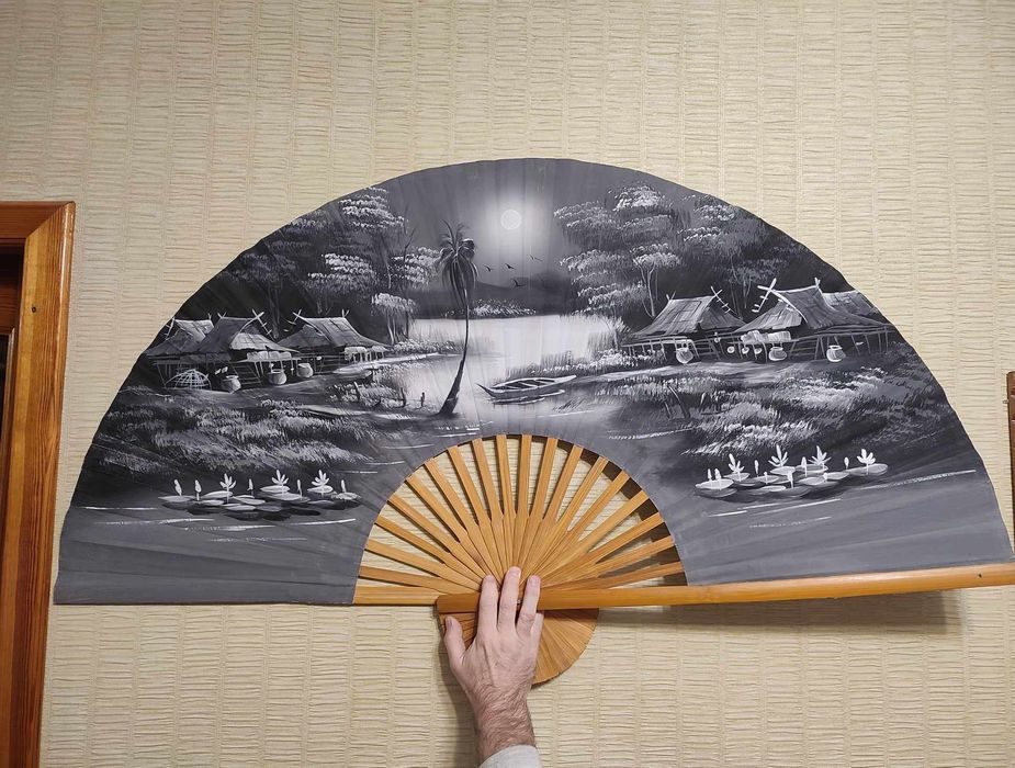 Японский веер декор ручная роспись