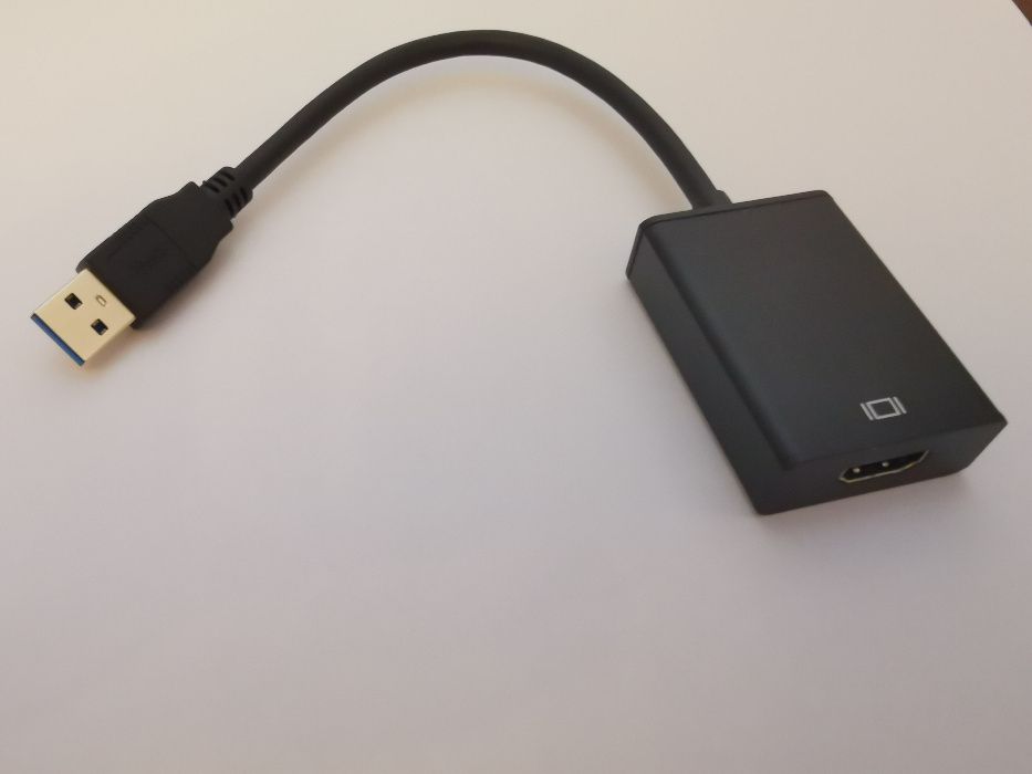 *PORTES GRATUITOS* Adaptador USB 3.0 macho para HDMI fêmea *NOVO*