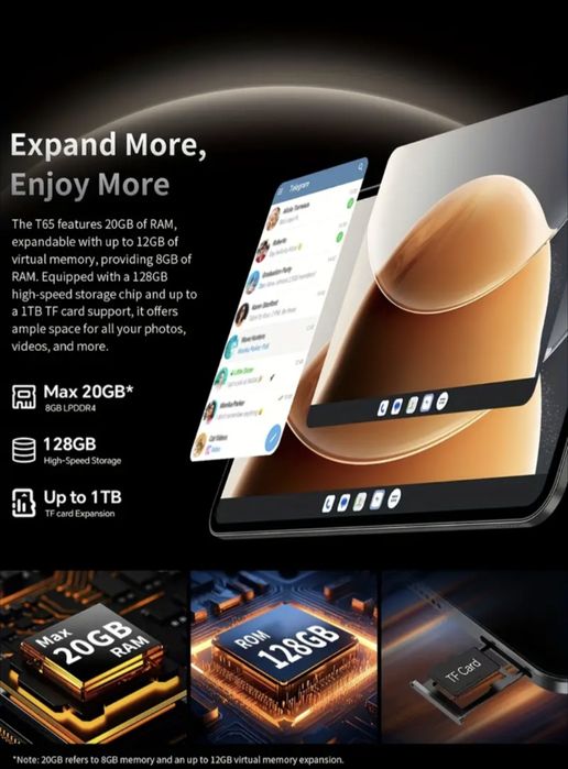 Планшет Teclast T65 | 13.4" | 20 ГБ ОЗУ  128 ГБ + 128ГБ + стилус‼️