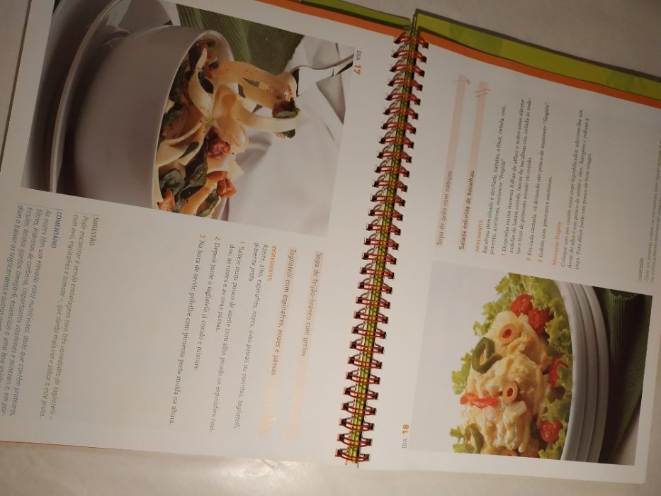Livro de receitas e nutrição