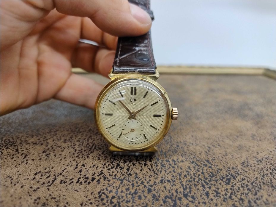 Oryginalny Zegarek Lip Elgiloy Mechaniczny Piękna Tarcza France