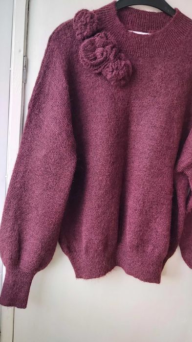 Турция р.50 новый, стильный, теплый  свитер в составе шерсть