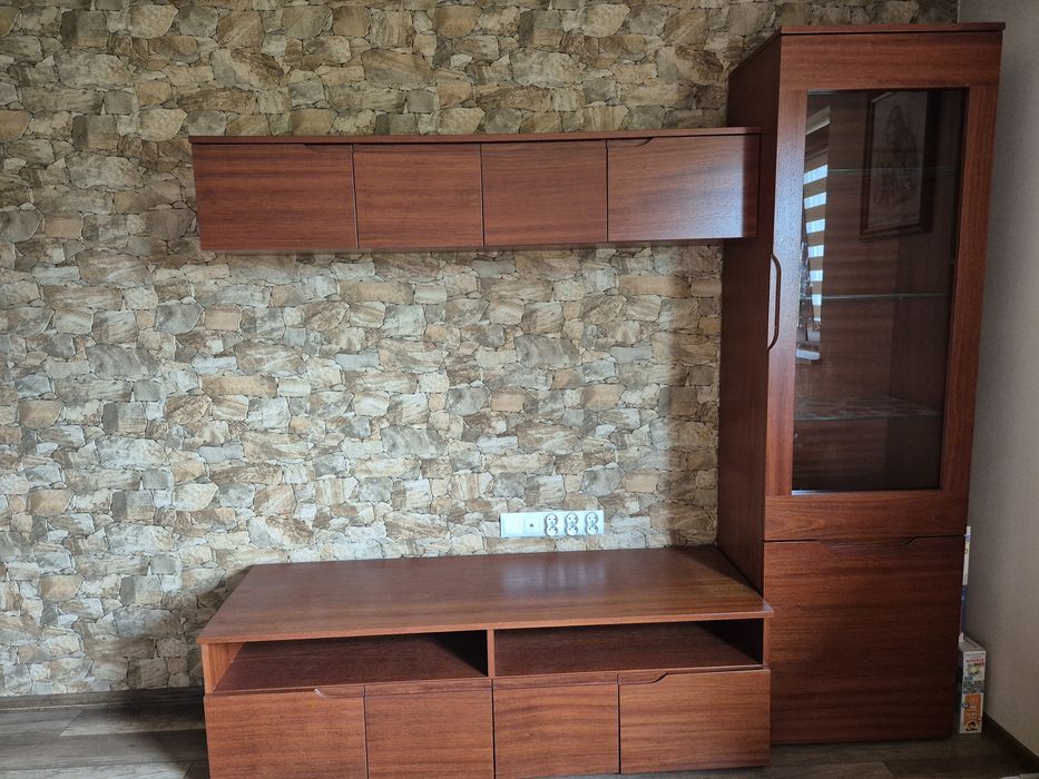 Meble zestaw 5x komoda rtv gablotka witryna podwietlane led