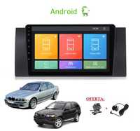 (NOVO) Rádio 2DIN BMW E39 • X5 • [4+32GB] • Android GPS • 520 E53 530