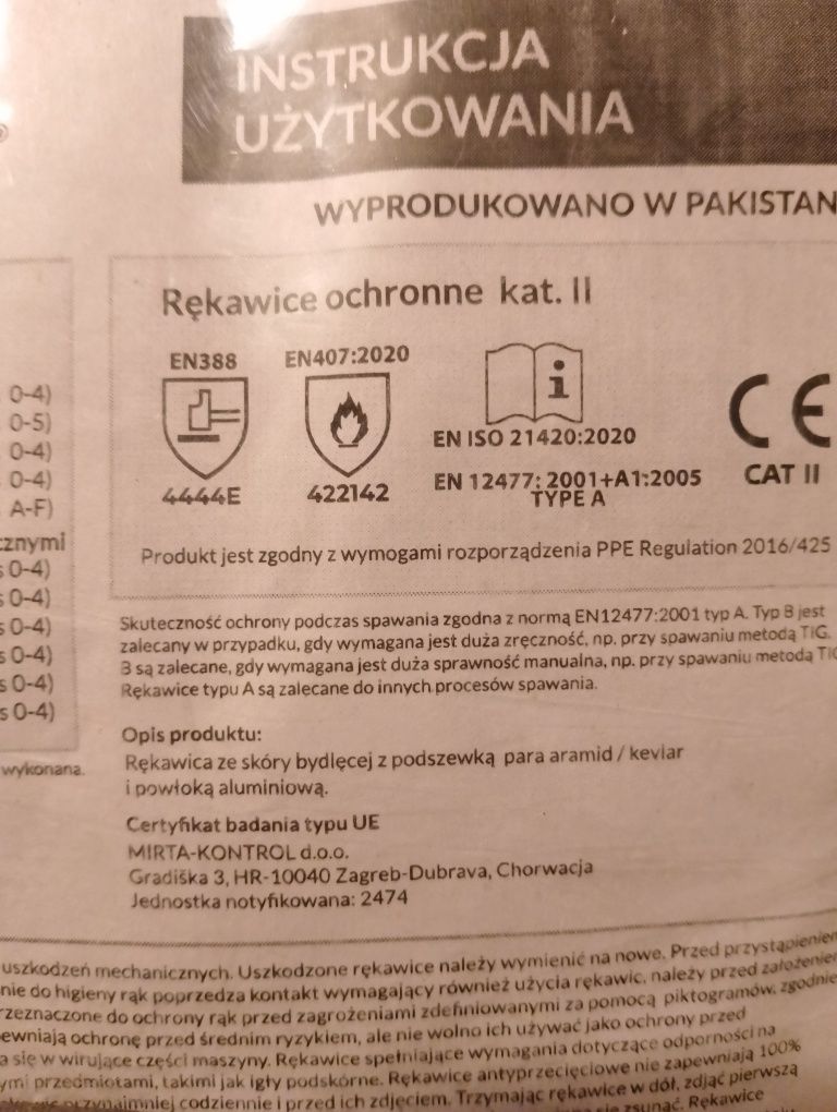 Rękawice spawalnicze, odlewnicze.HF Safety.