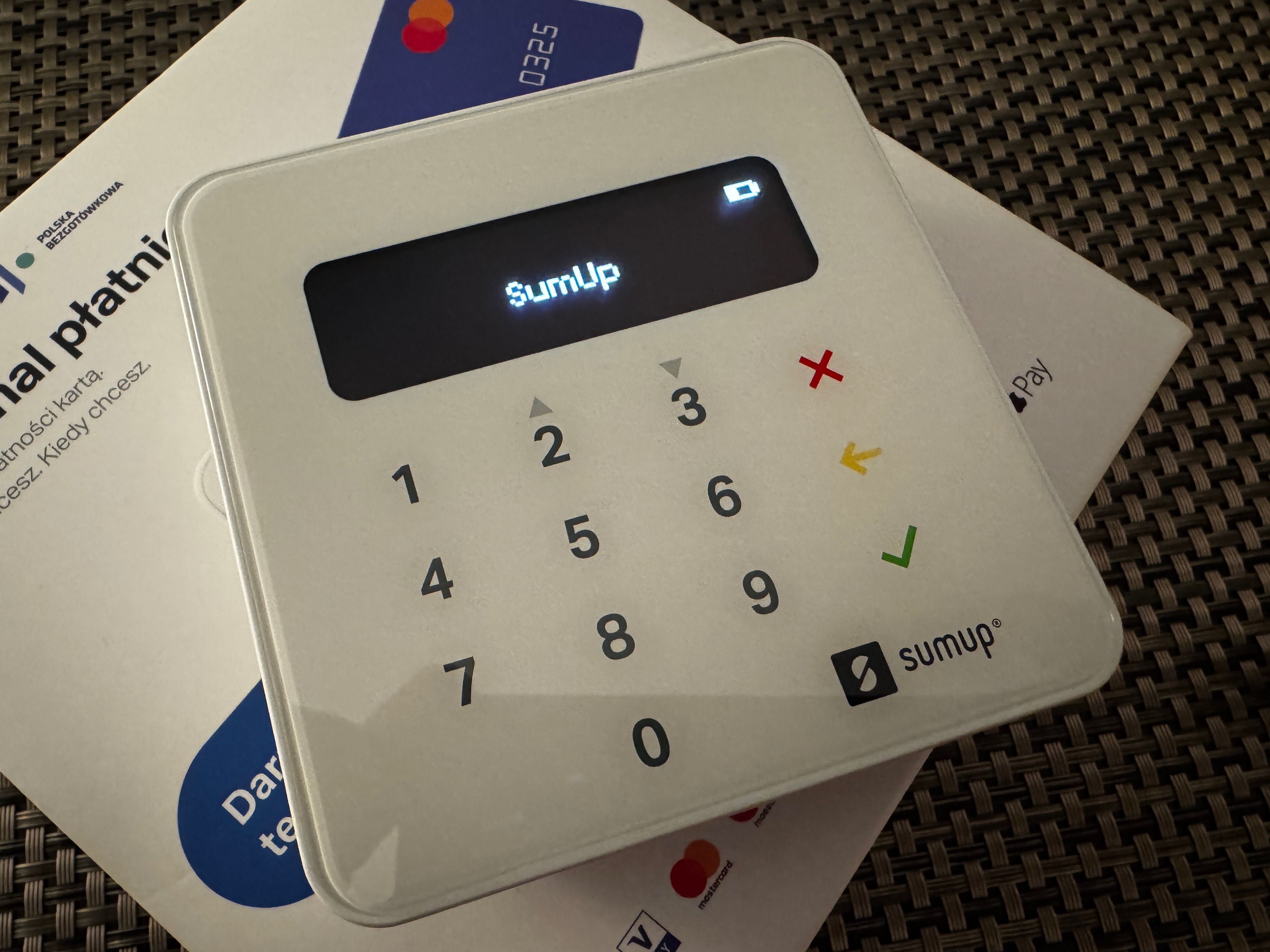 Terminal płatniczy zbliżeniowy sumup air paypass nfc chip