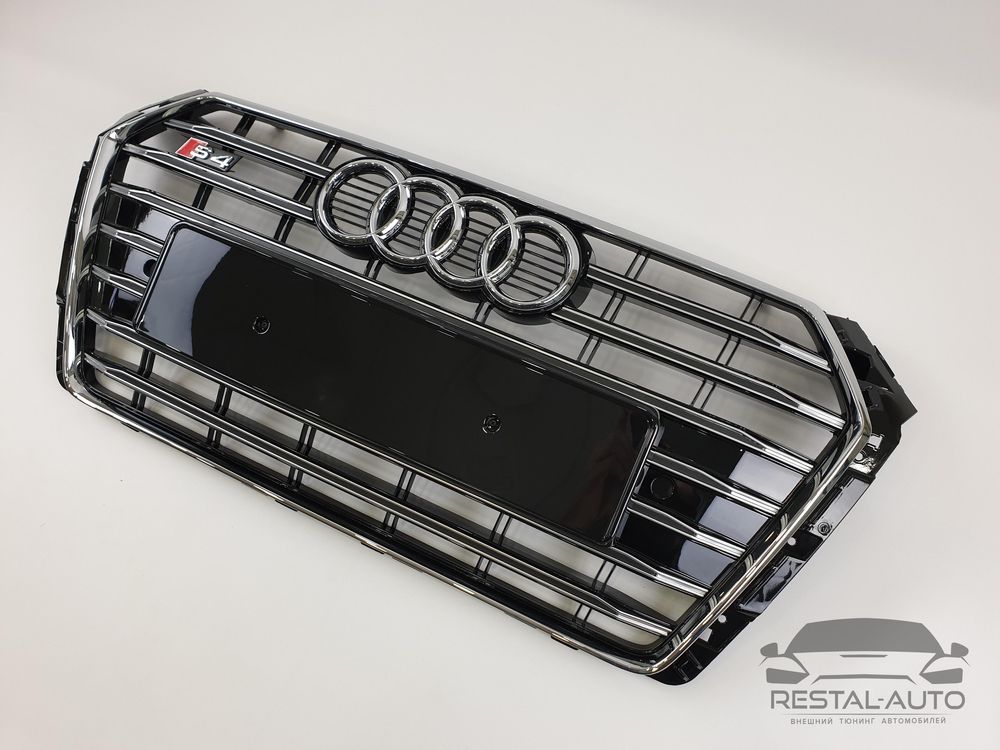 Решетка радиатора Audi A4 A5 А6 A7 А8 Q5 Q3 A3 Q7 Черная с хромом