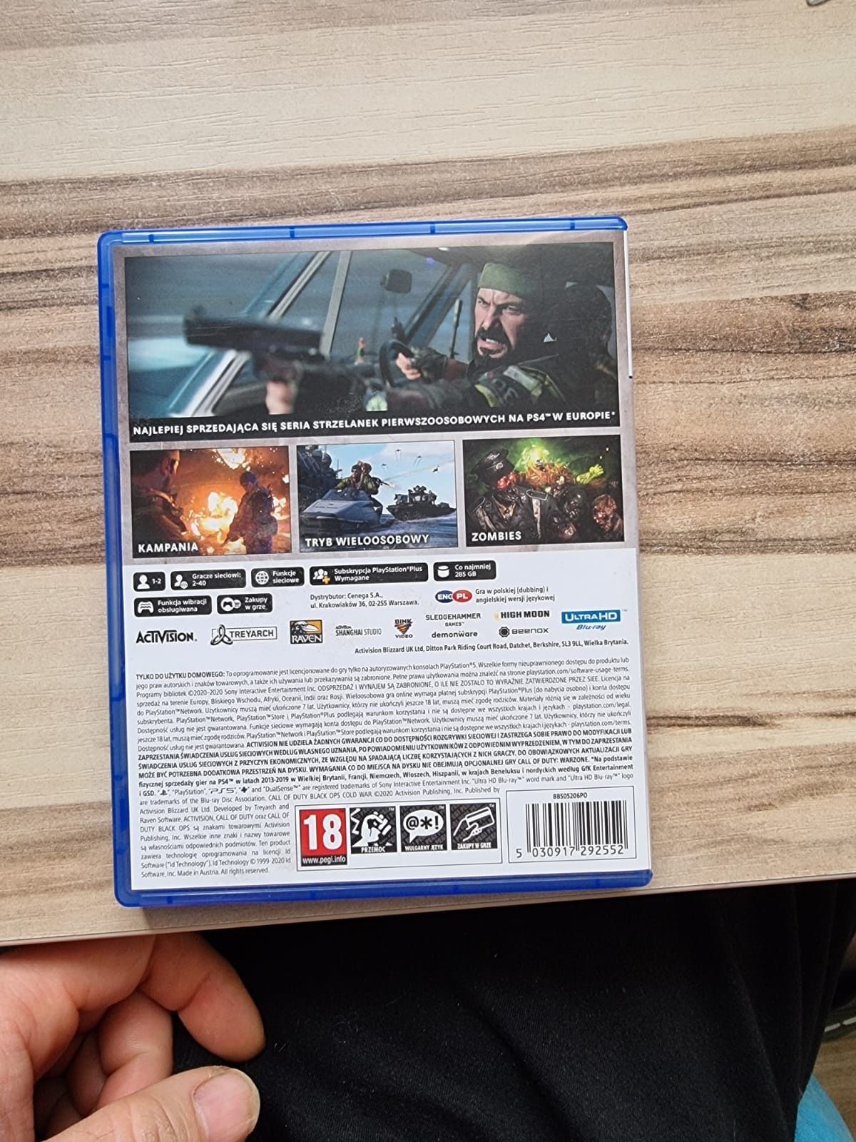 Gra na PS 5,Call of duży,black OPS,cold war,