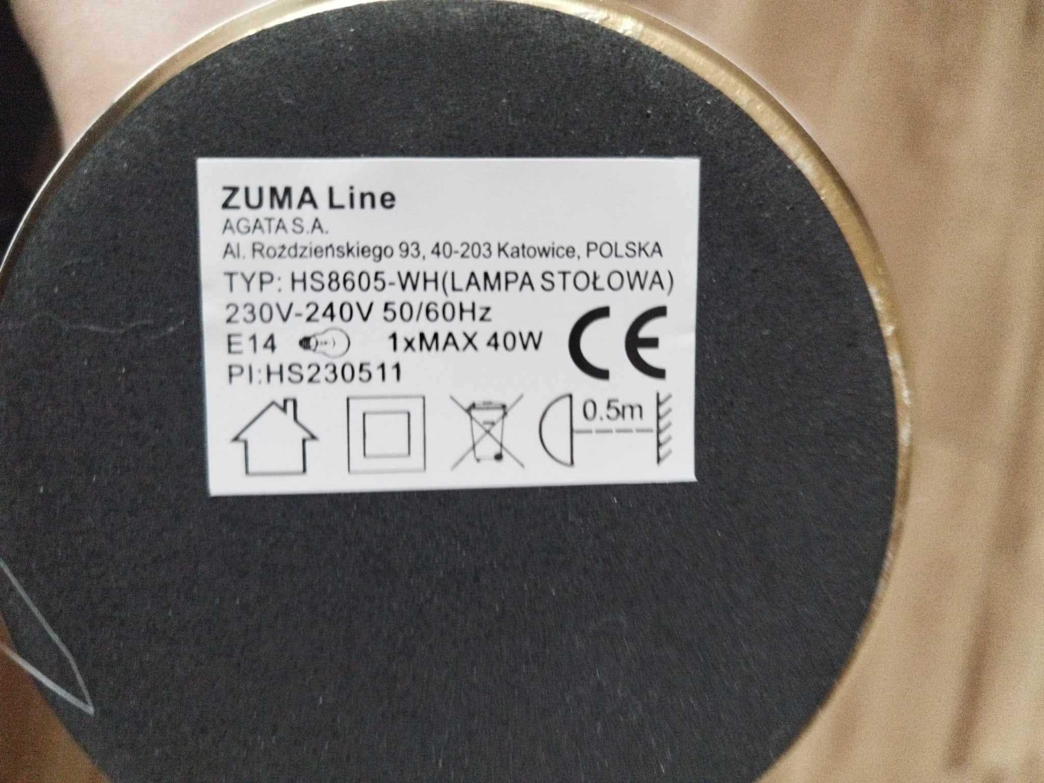 Lampa stołowa z abażurem czarno-złota 27 cm