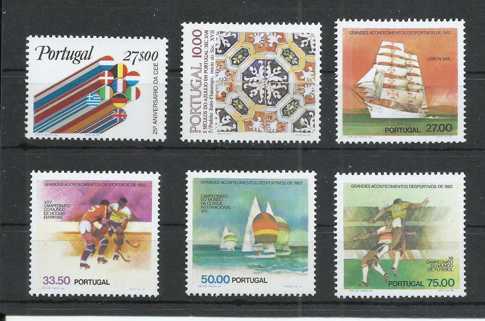 Selos portugueses – Ano de 1982, 35 selos como novos