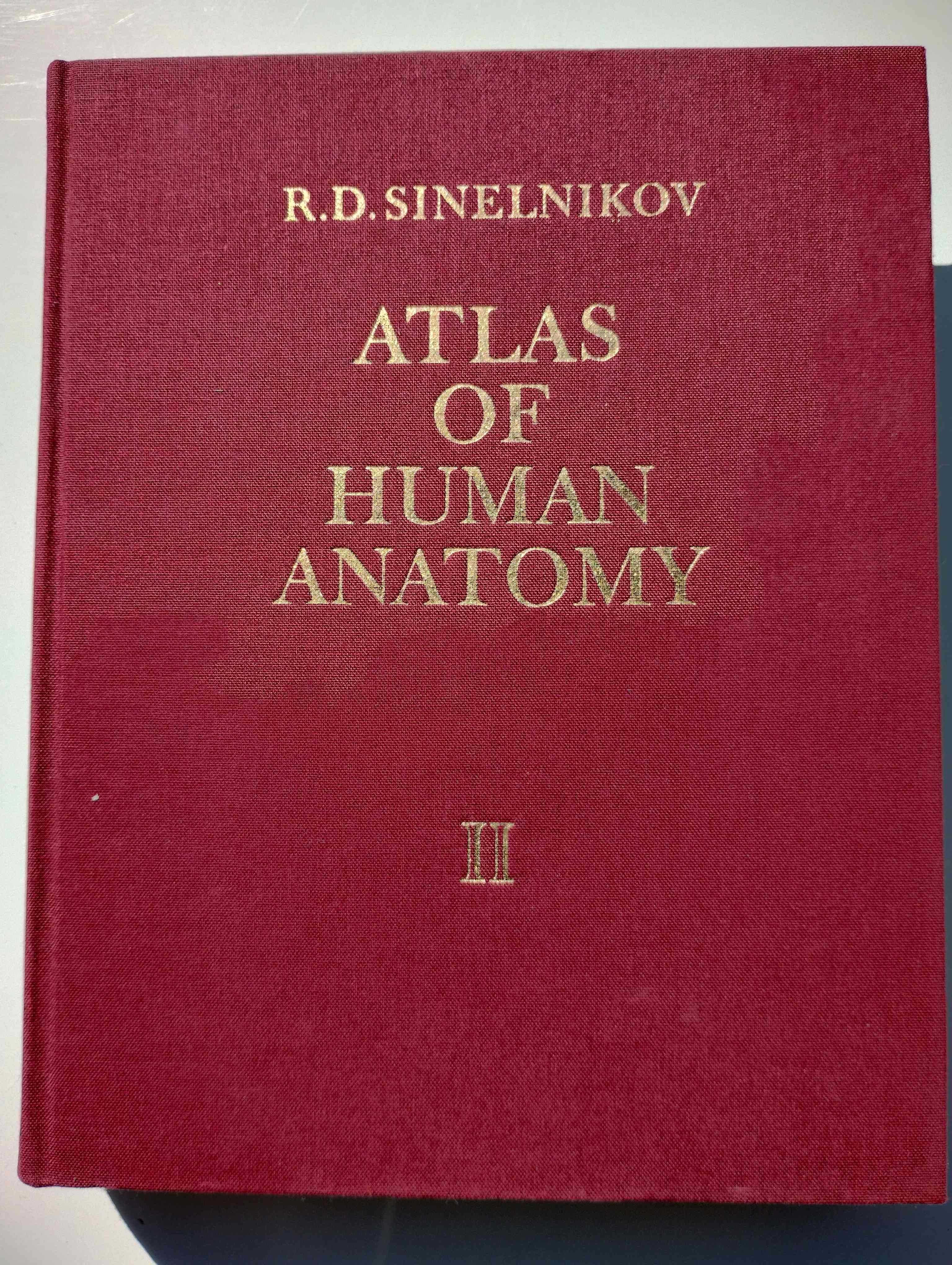 ATLAS OF HUMAN ANATOMY R.D.Sinelnikov komplet, 1, 2 i 3 tom