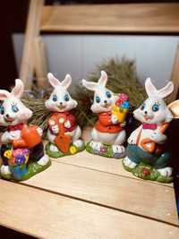 фарфоровые кролики зайцы символ года статуэтка новый год