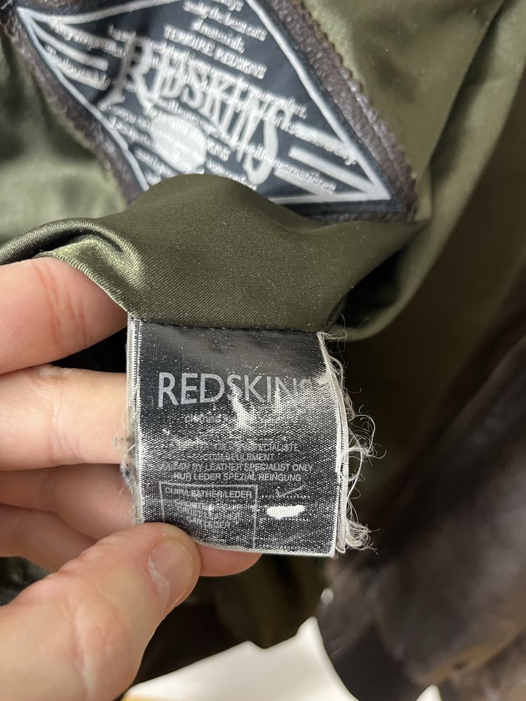Vintage skórzana kurtka bomberka aviator Redskins