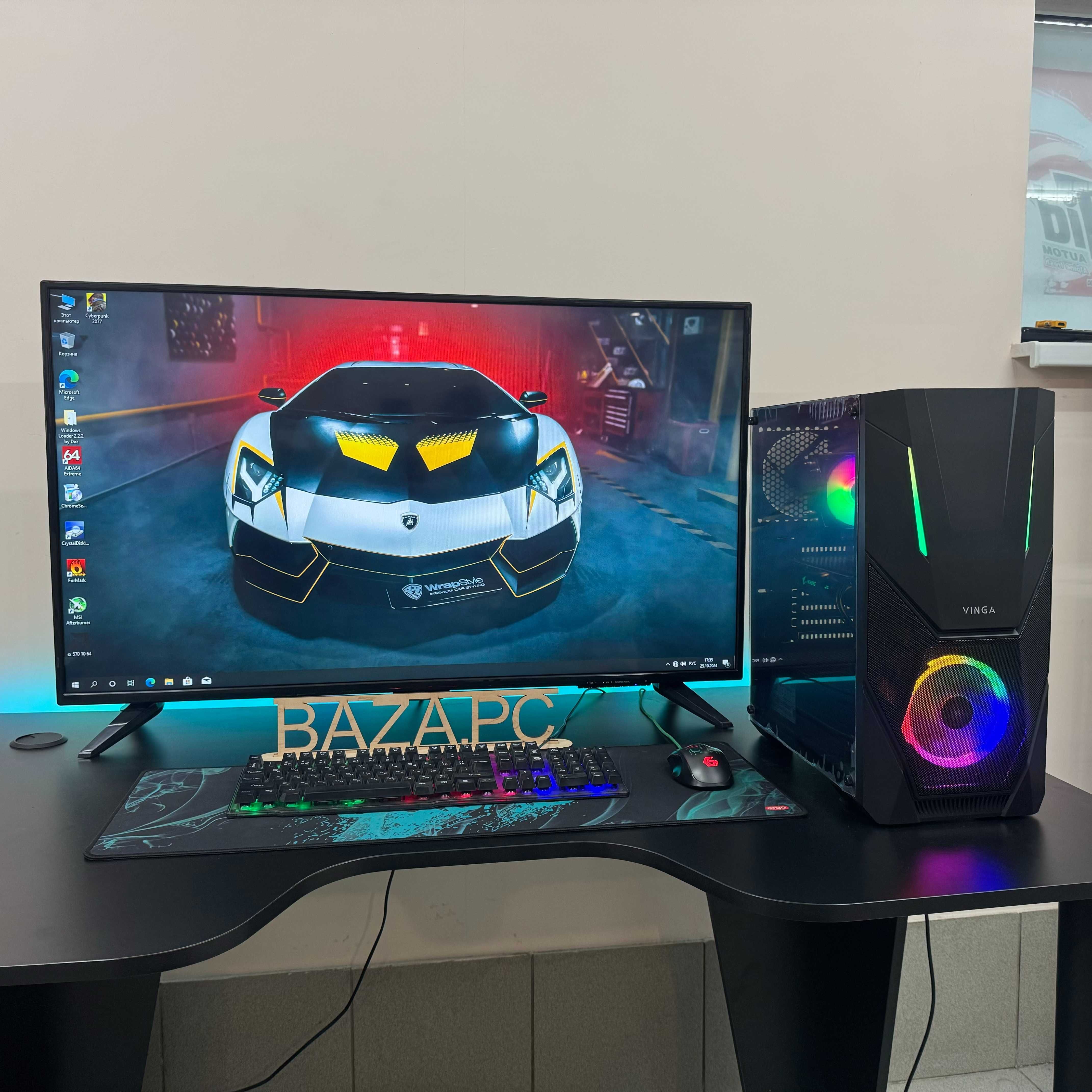 Компютер Новый Ryzen 5 4500, 16GB DDR4, Gigabyte RX 570, SSD 480GB