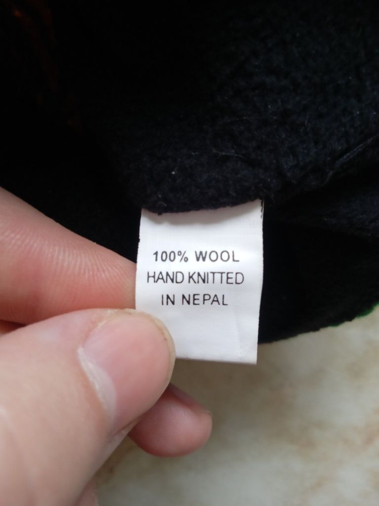 Шапка Непал 100% шерсть с утеплением