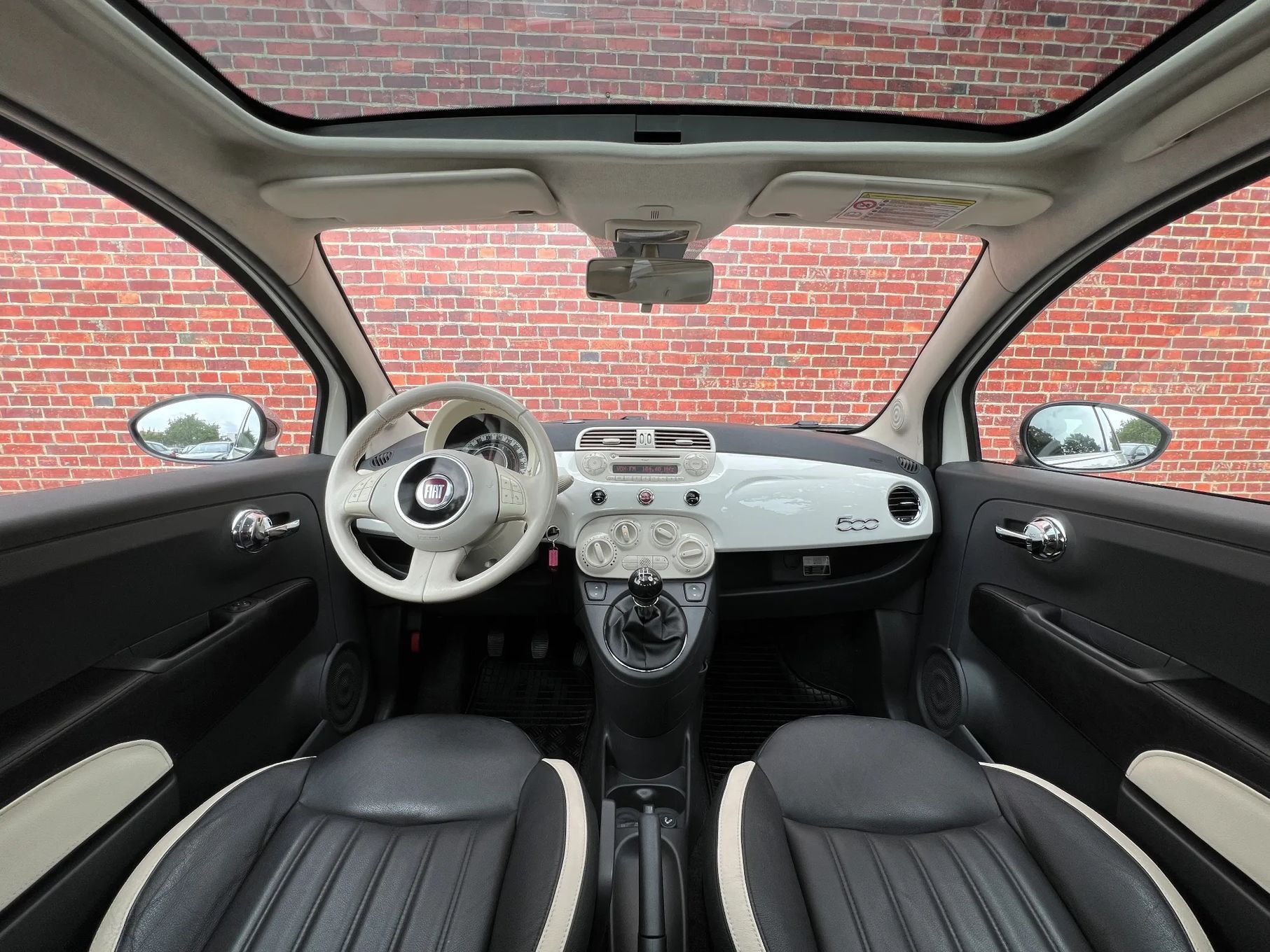 Fiat 500 Lounge panorama bluetooth skóra alu Warszawa gwarancja w cenie #VLKD