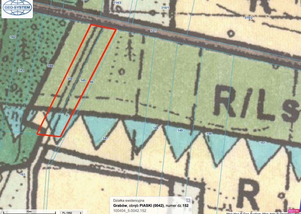 Dwie działki leśne, k. Łęczycy, dojazd asfalt