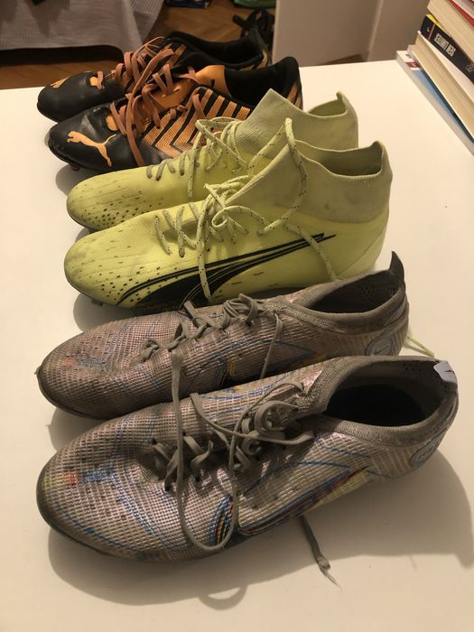 42 - Combo 3 Chuteiras Futebol – 2 Puma + Nike Mercurial