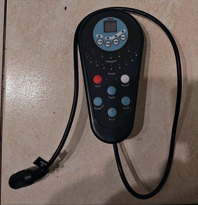 Pilot regulator do fotela masującego