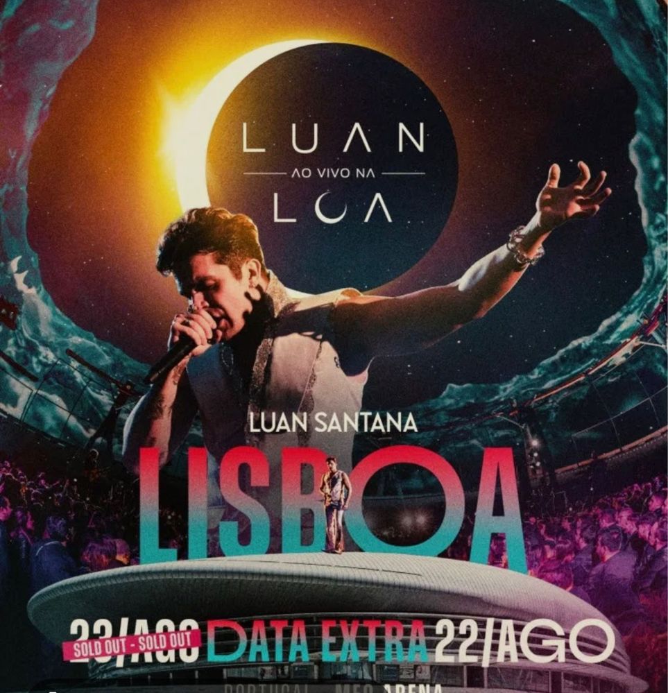 Bilhete Luan Santana 22 de agosto