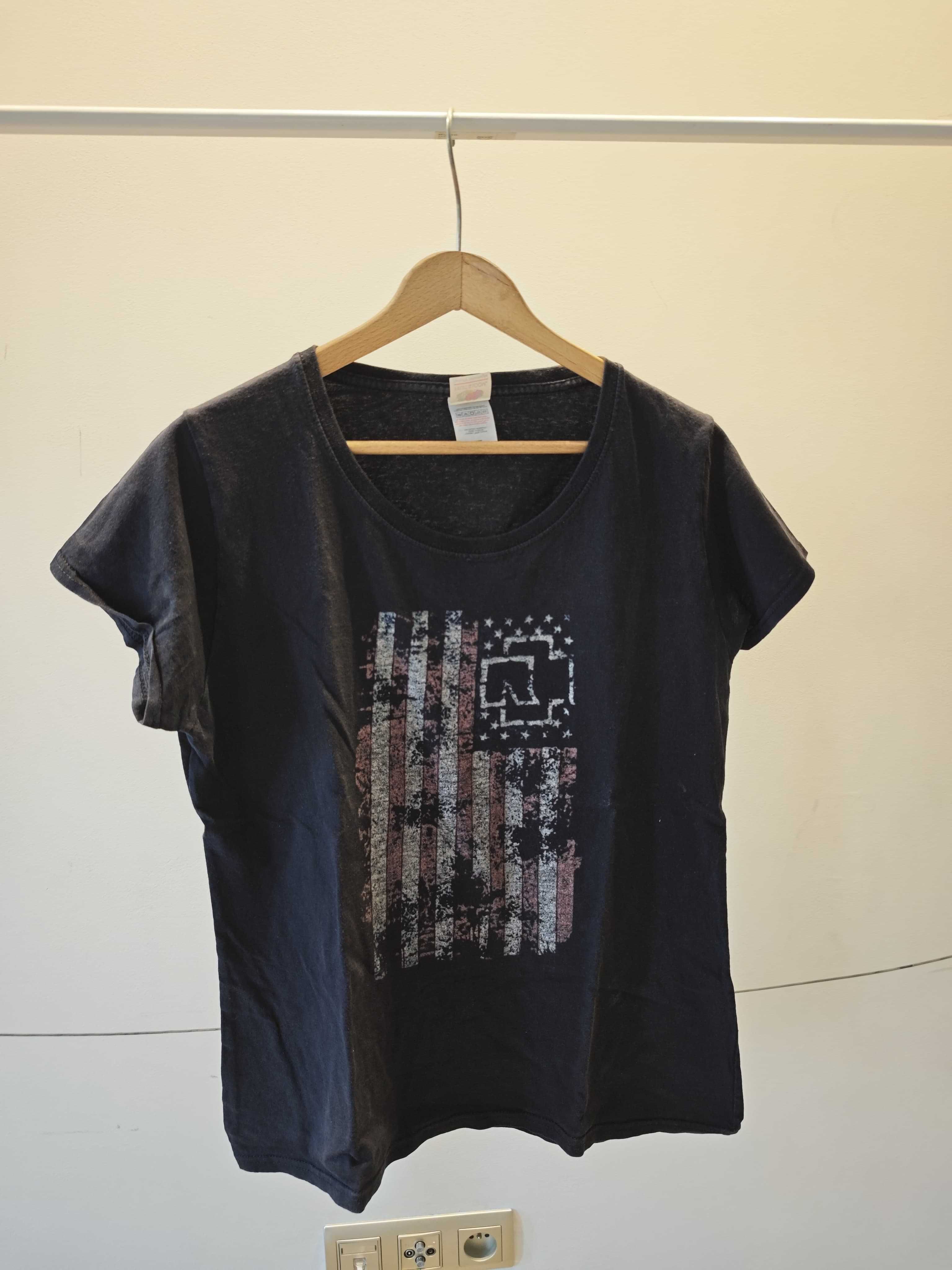 Damski T-shirt Fruit of The Loom L flaga Ameryki