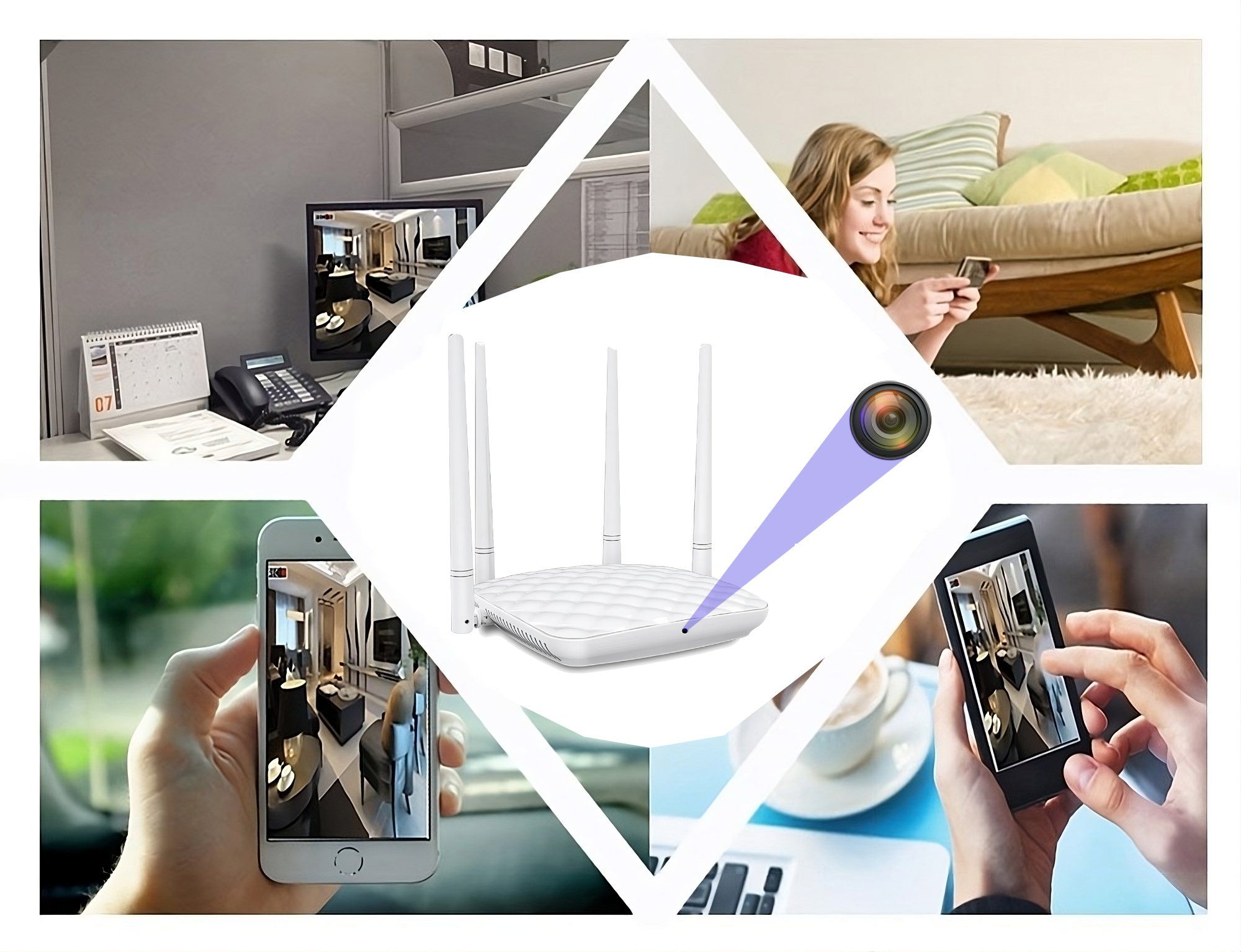 Ukryta KAMERA WiFi router szpiegowska detekcja PODGLĄD NA ŻYWO MKLY71