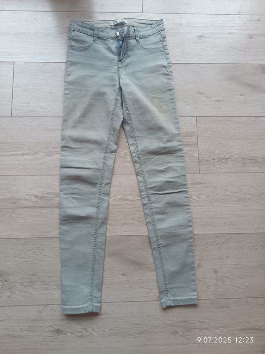 Spodnie jeansy jasne skinny jeans XS Sinsay