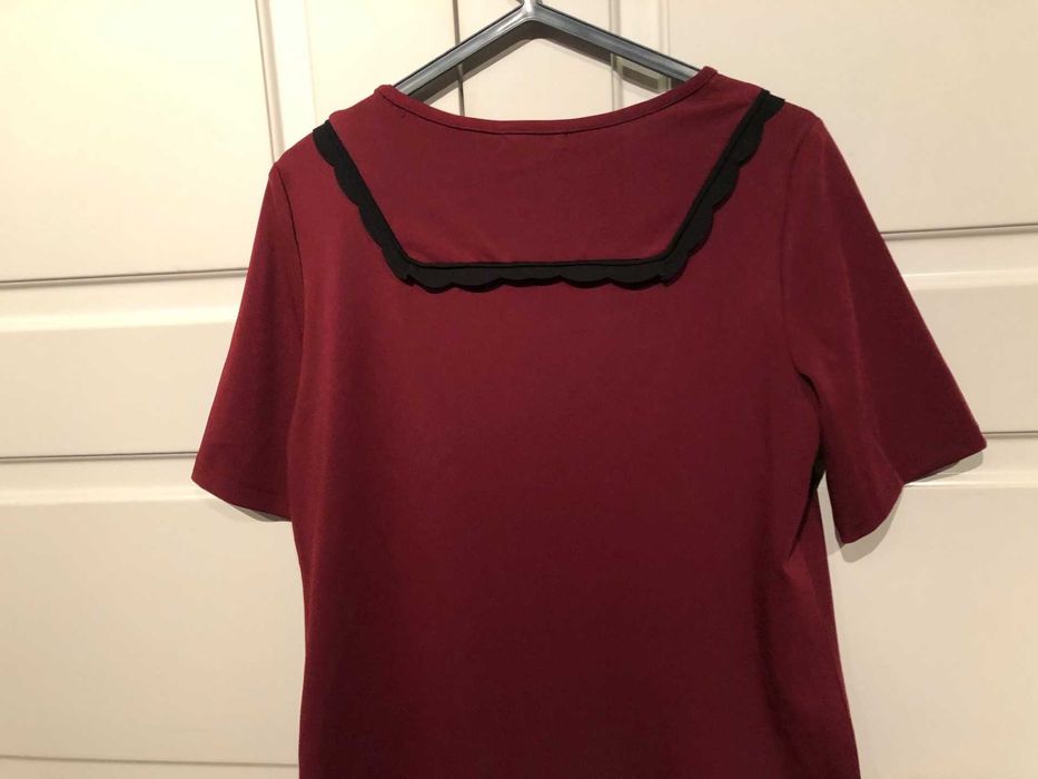 vestido bordeaux muito original marca SUNCOO ,PARIS  tamanho M/L