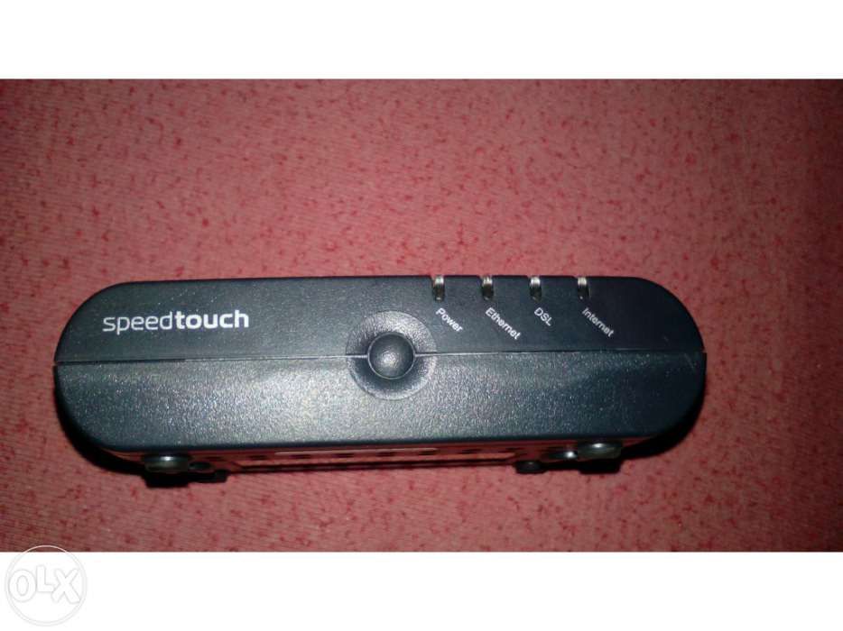 Router Thomson Speedtouch + carregador + filtro Thomson