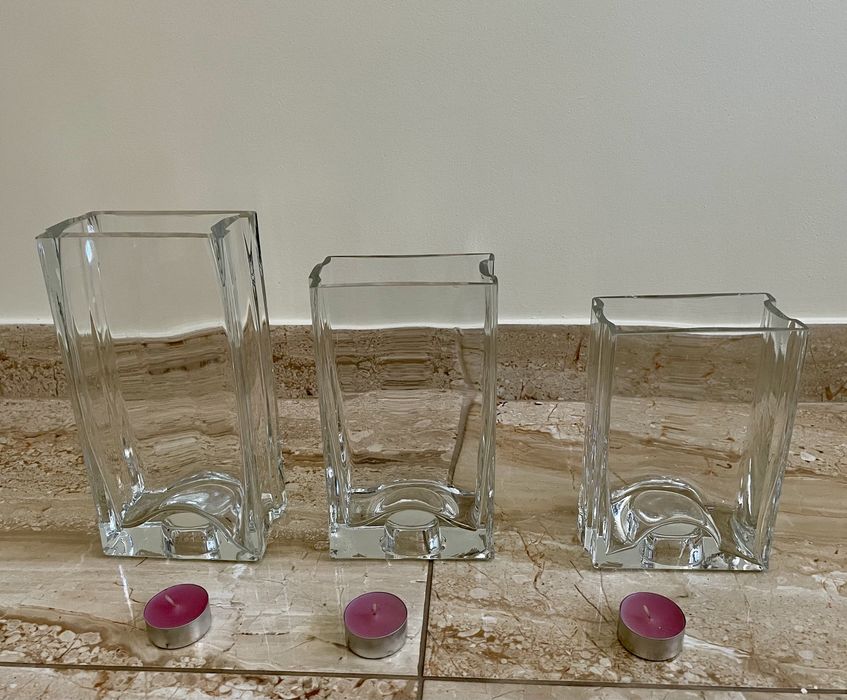 Conjunto de 3 jarras de cristal