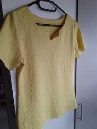 Żółta bluzka krótki rękaw S/M +GRATIS