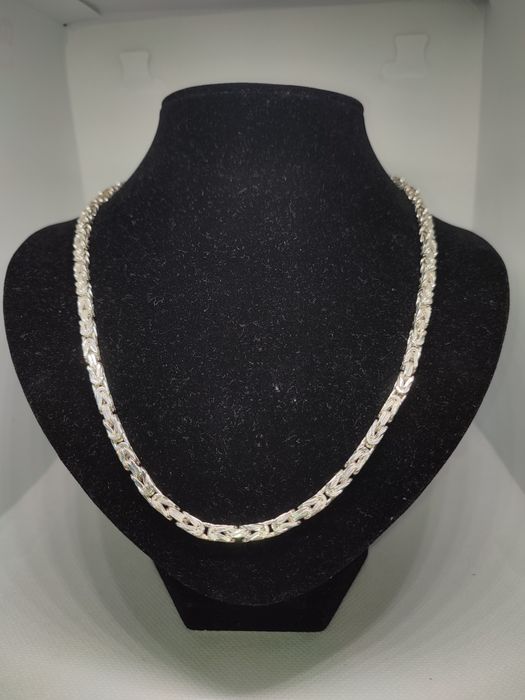 Łańcuszek srebrny 925 splot królewski nowy