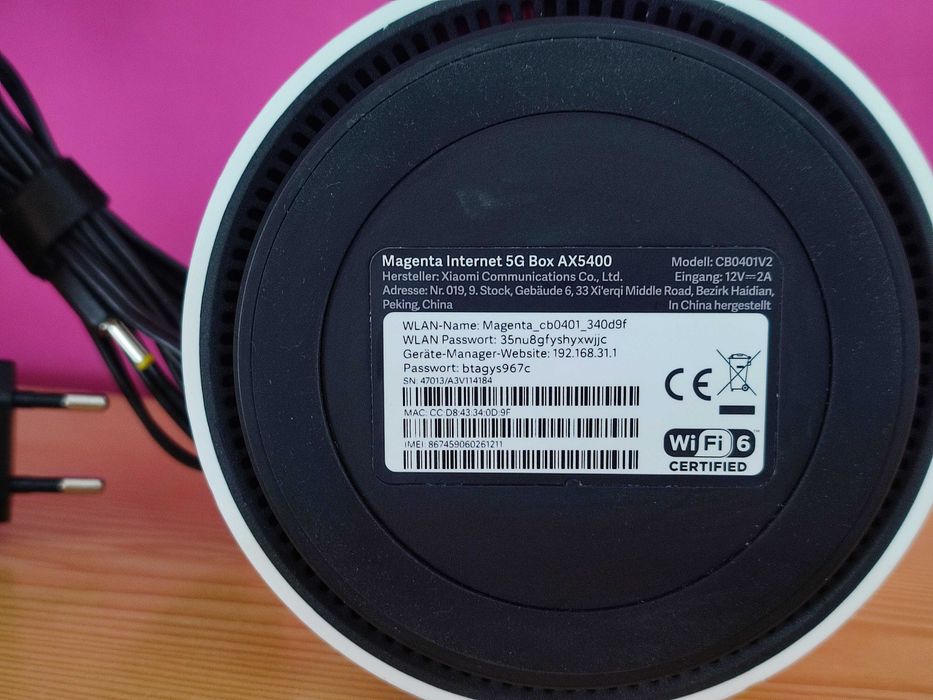 Xiaomi 5G Wi-Fi 6 AX5400 Router SIM