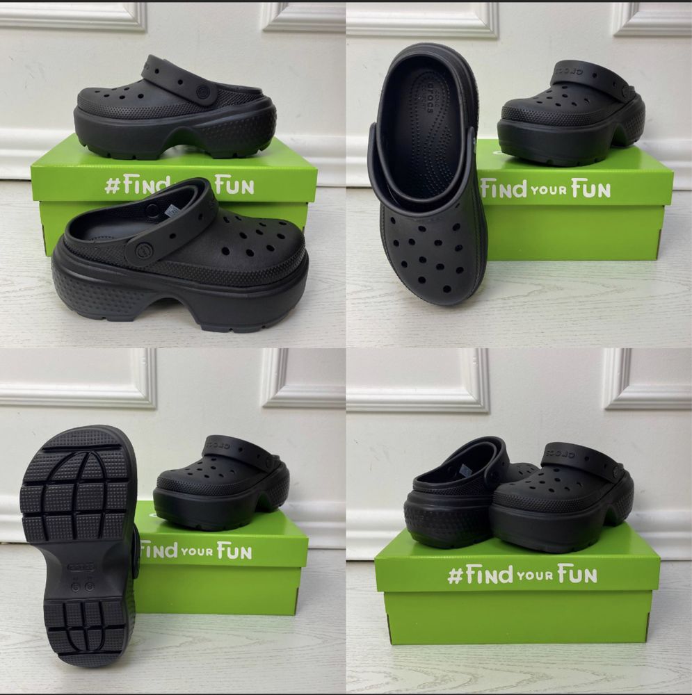 Crocs stomp clog крокси жіночі на платформі р. 36-40 кроксы женские