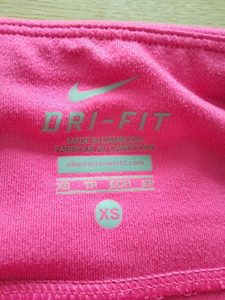Nike Running leginsy 3/4 legginsy różowe sportowe spodnie treningowe